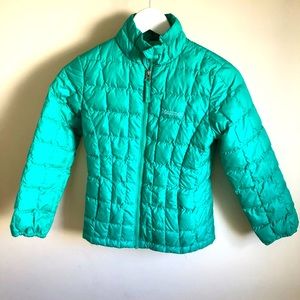 Marmot Kids Duck Down Green Puffer Jacket